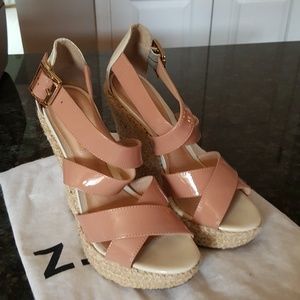 SCHUTZ Nude platform espadrille wedges